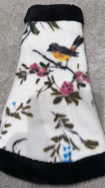Bird Is The Word W Furry Fleece Trim