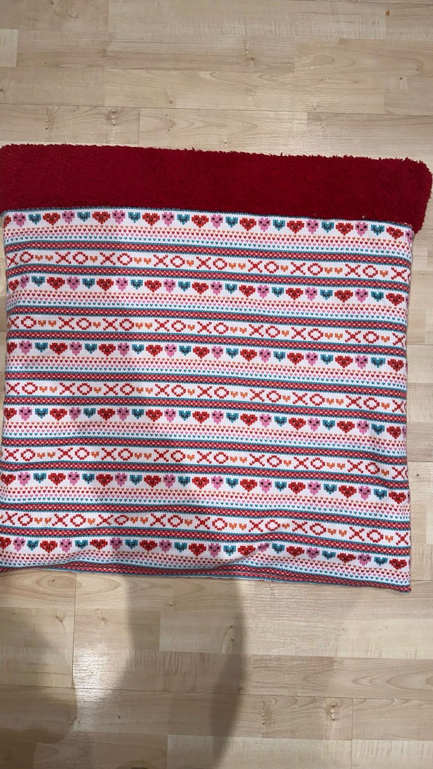 Sleeping Sack (xl) Amanda Hug And Kiss Knit W Red Sherpa