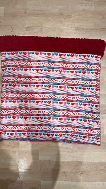 Sleeping Sack (xl) Amanda Hug And Kiss Knit W Red Sherpa