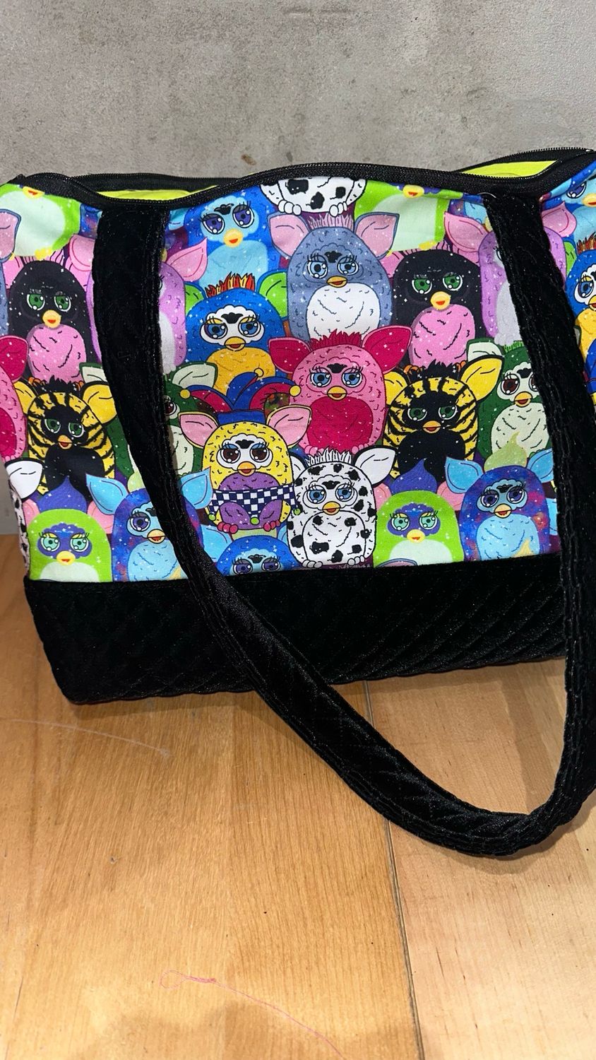 Furby Handbag W Chartreuse Lining