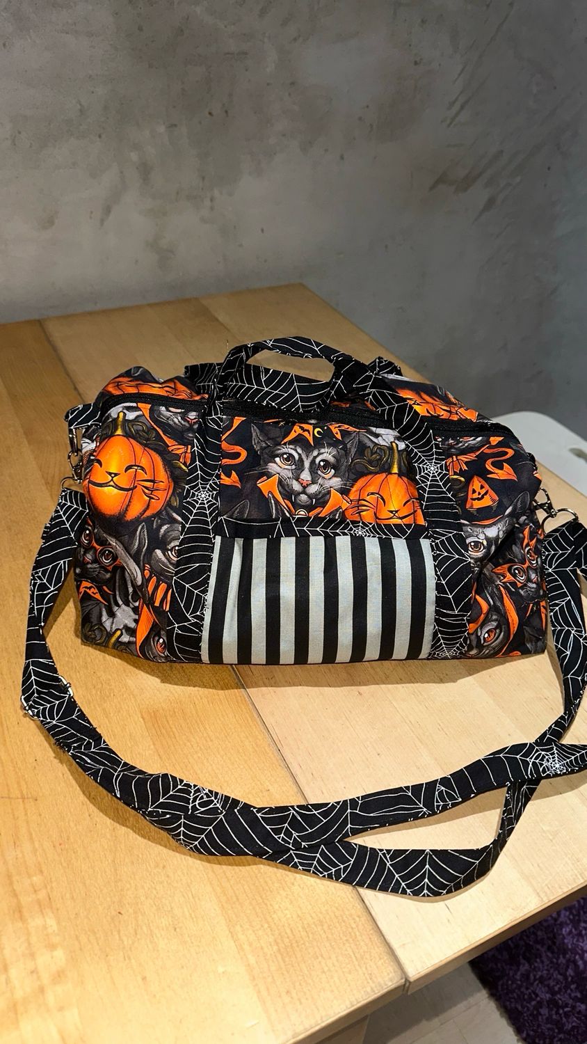 Spooky Cats Mini Duffel Cross Body Bag