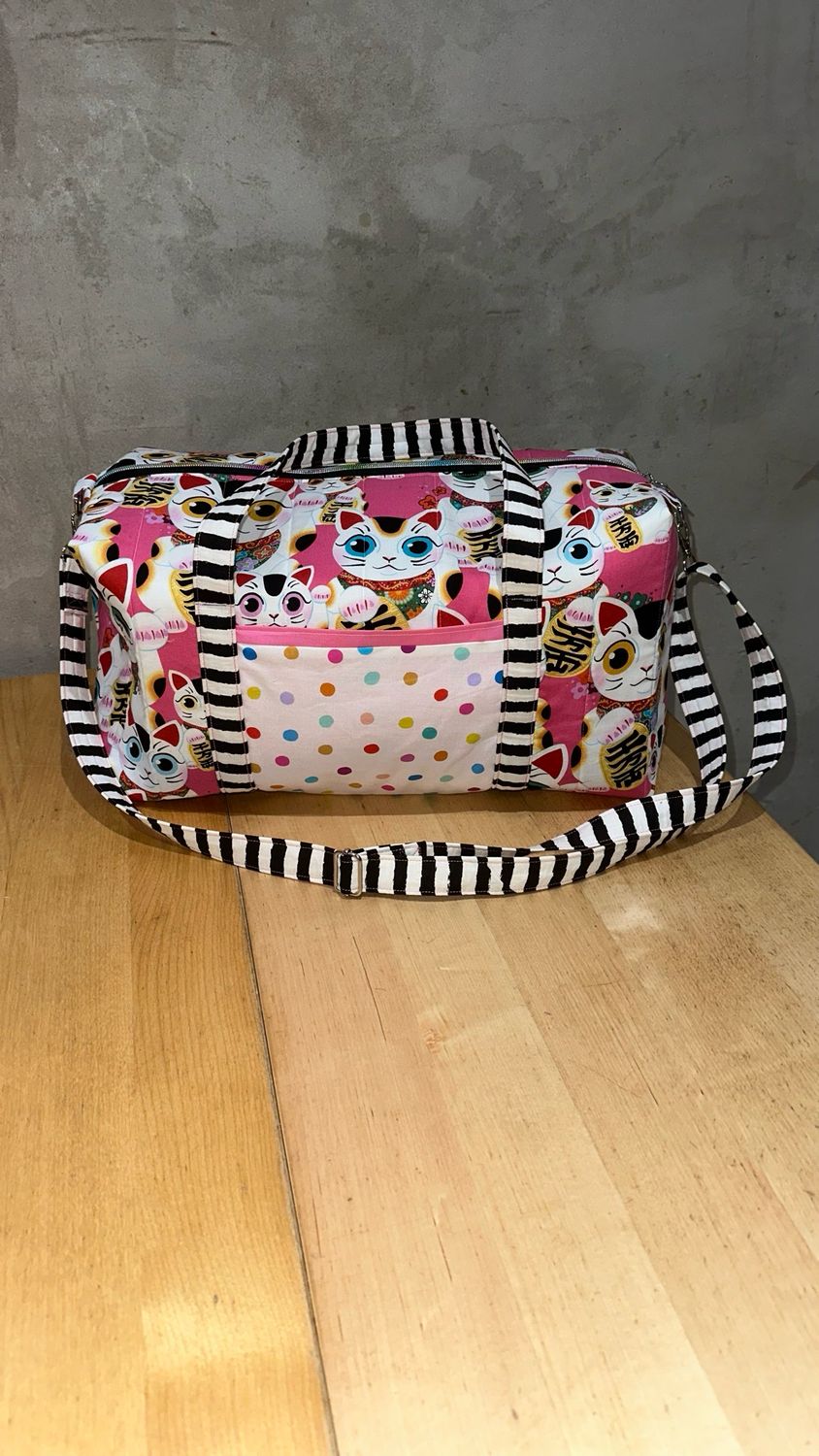 Lucky Cat Large Duffel Bag