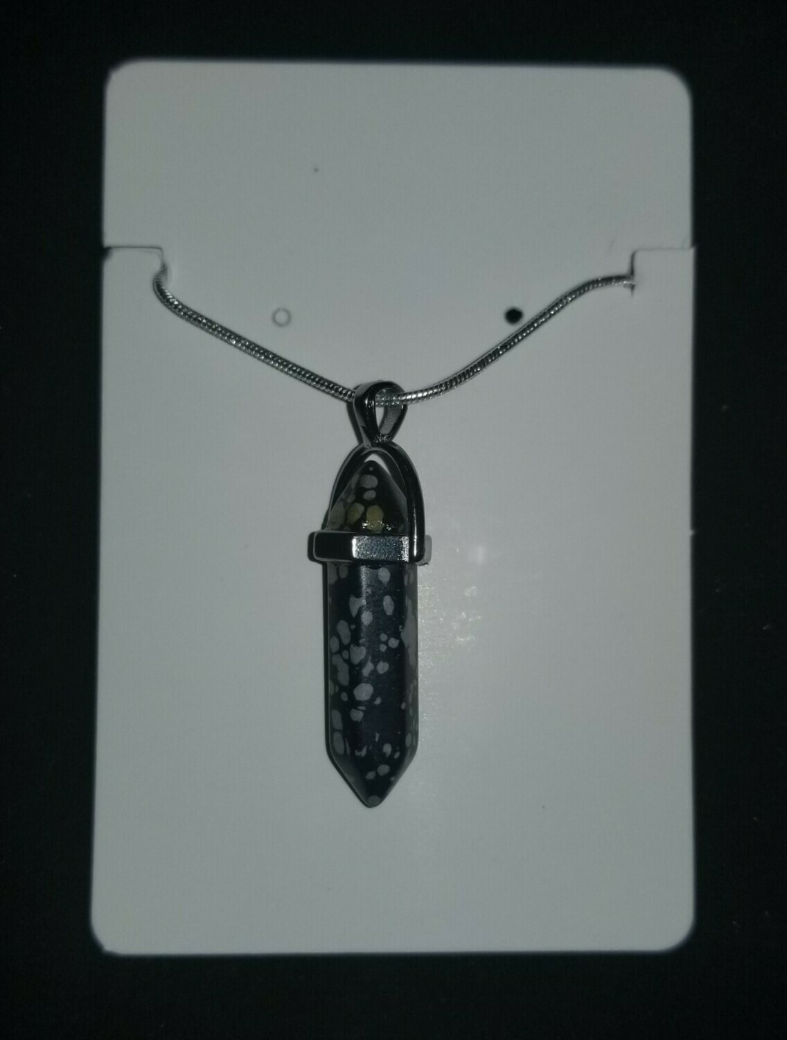Black with White Spots Pendant