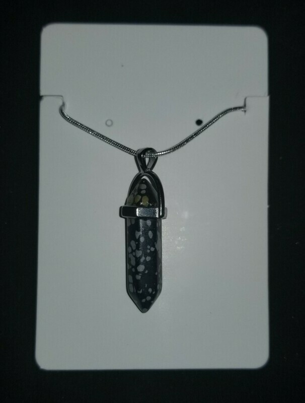 Black with White Spots Pendant