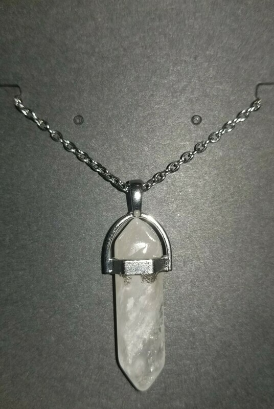 Clear &amp; White Pendant