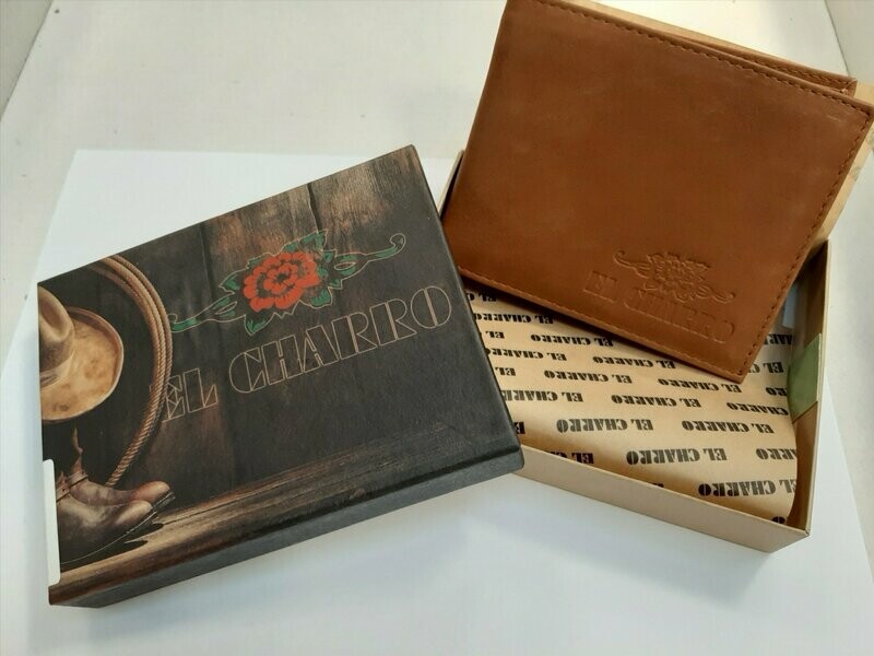 PORTAFOGLIO EL CHARRO VERA PELLE BOVINA EW902 TAN PORTAFOGLIO EL CHARRO VERA PELLE BOVINA EW902 TAN
