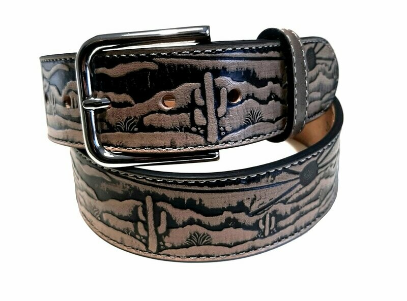 E101 CINTURA CHARRO COUNTRY-WESTERN COLORE NERO