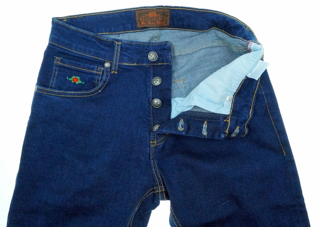 EC123 EL CHARRO JEANS ROYAL BLUE SLIM FIT MADE IN ITALY