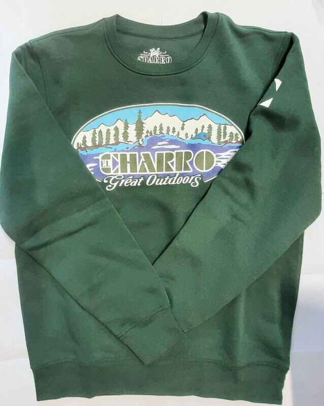 FELPA GIROCOLLO EL CHARRO OUTDOORS VERDE FORESTA