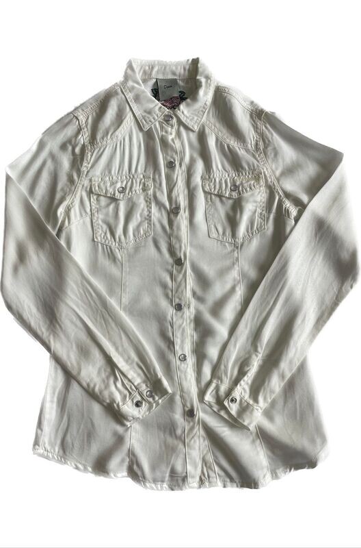 CAMICIA DA DONNA COLORE BIANCO ECRU STILE COUNTRY