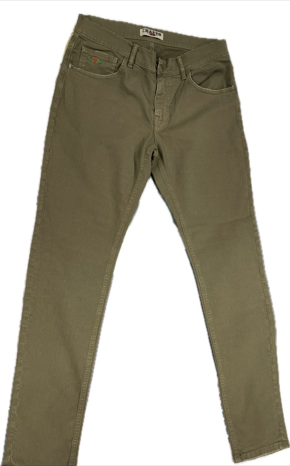PANTALONI EL CHARRO ESTIVI IN COTONE VERDE MILITARE
