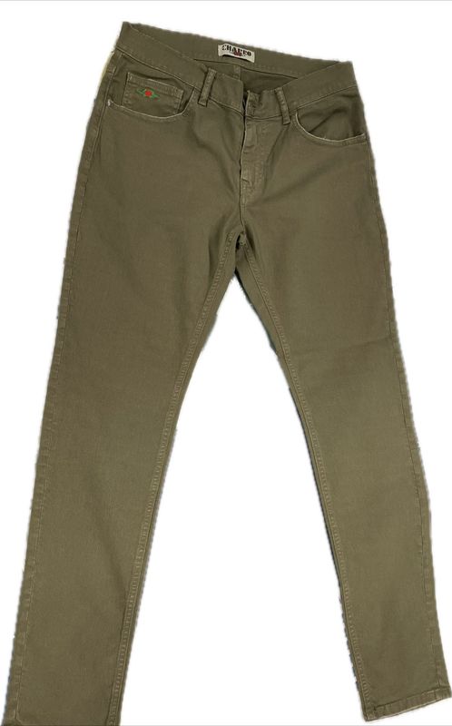 PANTALONI EL CHARRO ESTIVI IN COTONE VERDE MILITARE