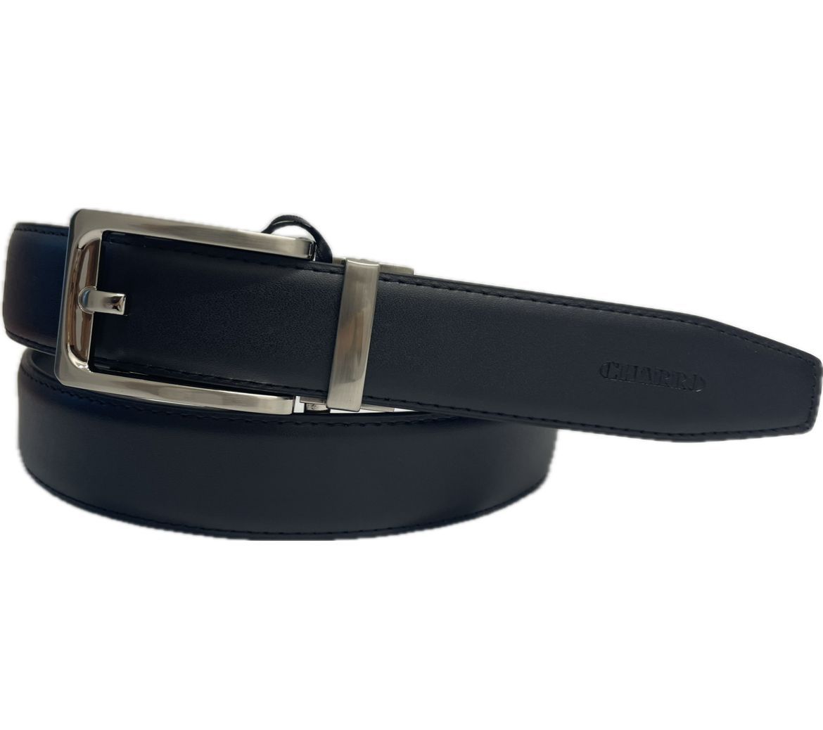 C5001 CINTURA CHARRO IN TPU MECCANISMO A SCORRIMENTO SENZA ARDIGLIONE COLORE NERO BOMBATA FIBBIA NICKEL SATINATO