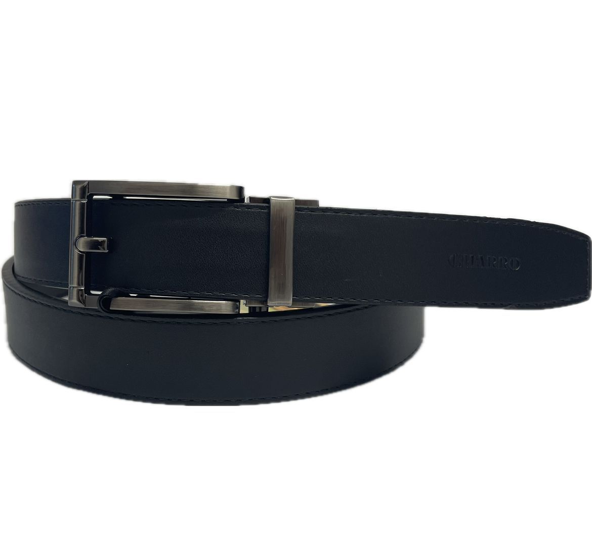 C5002 CINTURA CHARRO IN TPU MECCANISMO A SCORRIMENTO SENZA ARDIGLIONE COLORE NERO FIBBIA CANNA FUCILE LUCIDA