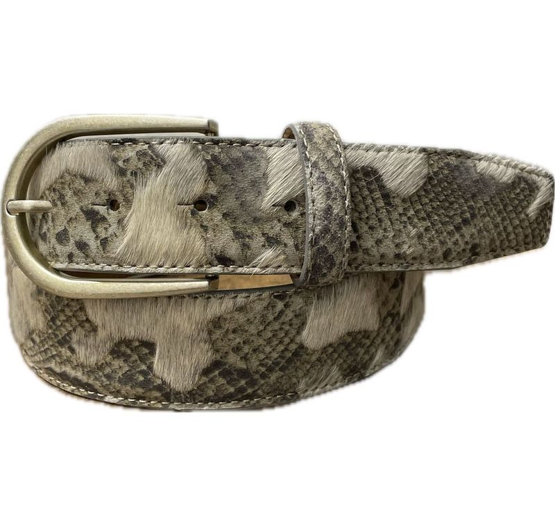 CINTURA CHARRO 166 CRAZY SNAKE FIBBIA ARGENTO ANTICO