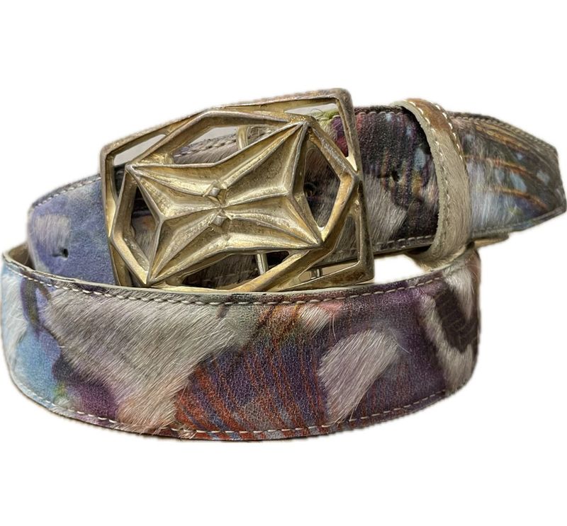 CINTURA CHARRO 111 GRAZY HORSE FIBBIA ORO ANTICO