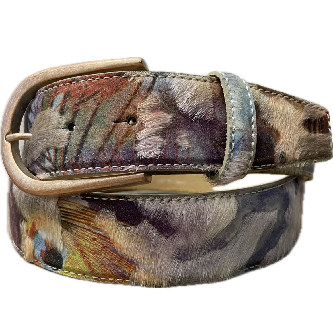 CINTURA CHARRO 111 GRAZY HORSE FIBBIA ROSA ANTICO