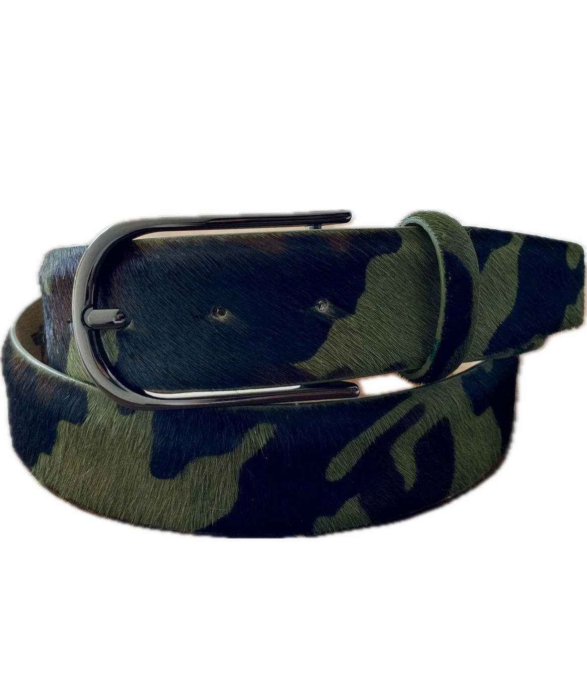 CINTURA CHARRO 922 MILITARY HORSE FIBBIA NERO LUCIDO