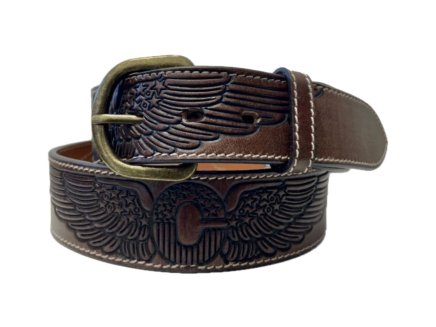 E155 CINTURA EL CHARRO CON BORCHIE BISONTE E C CON ALI E155 CINTURA EL CHARRO CON BORCHIE BISONTE E C CON ALI