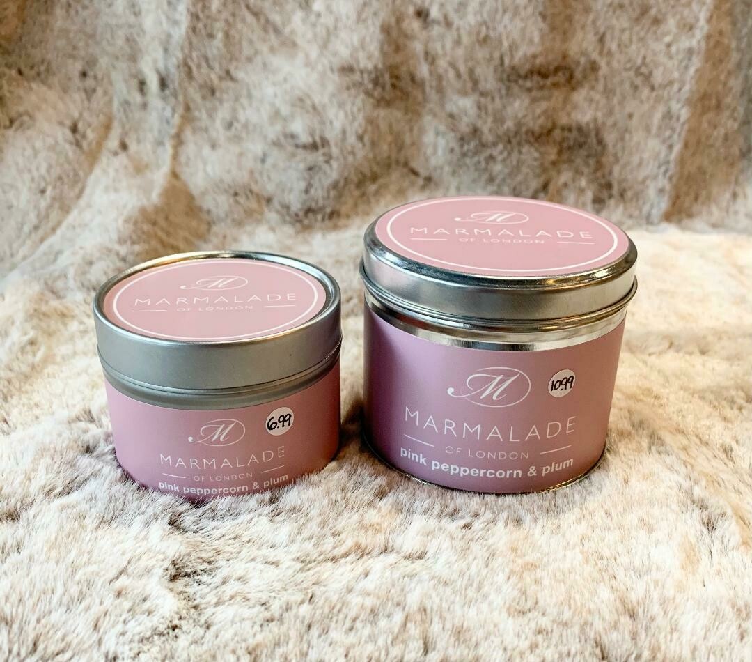 'Pink Pepper & Plum' Tin Candle - Large