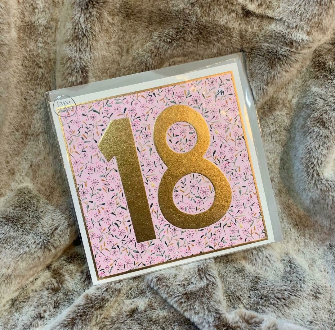 Large '18' Card