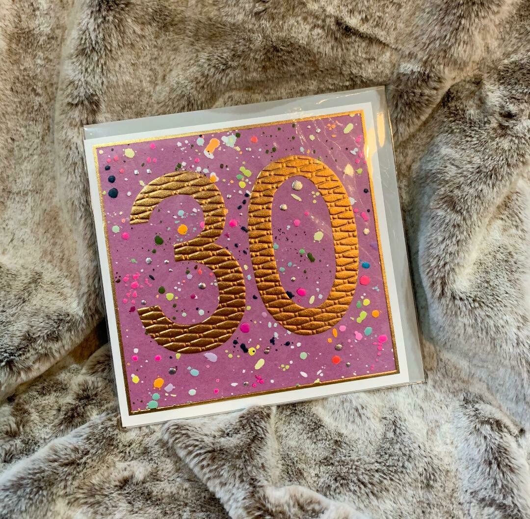 Large '30' Card