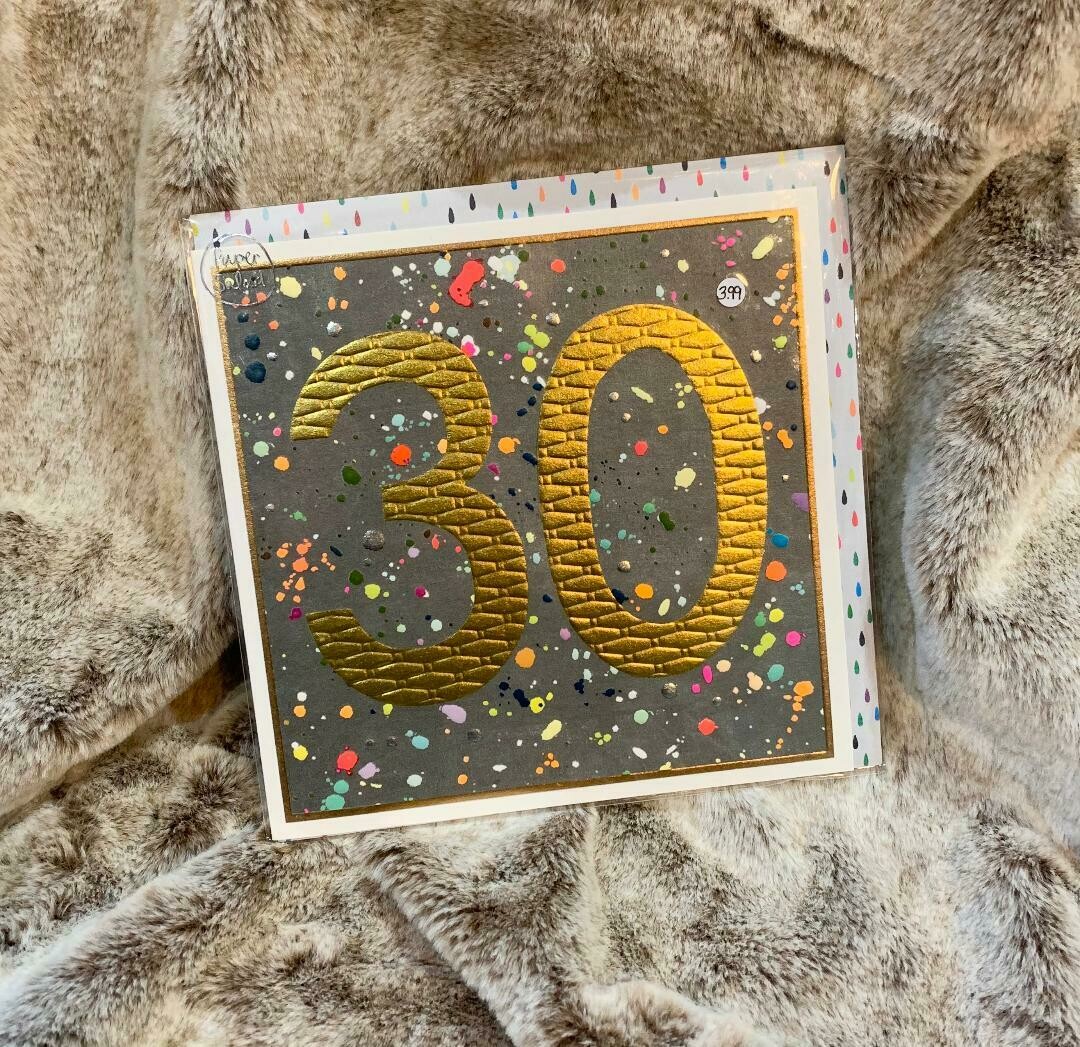 Large '30' Card