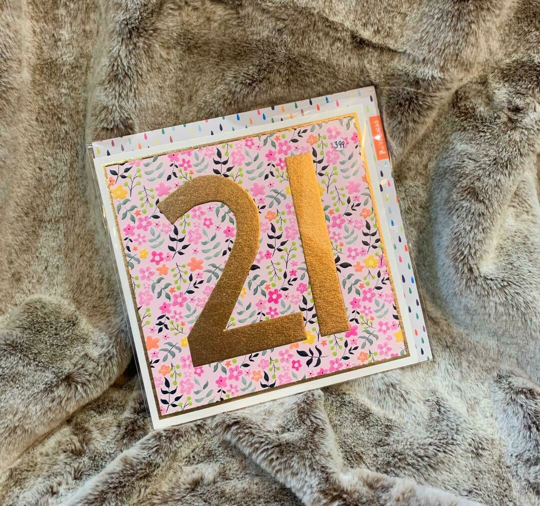 Large '21' Card
