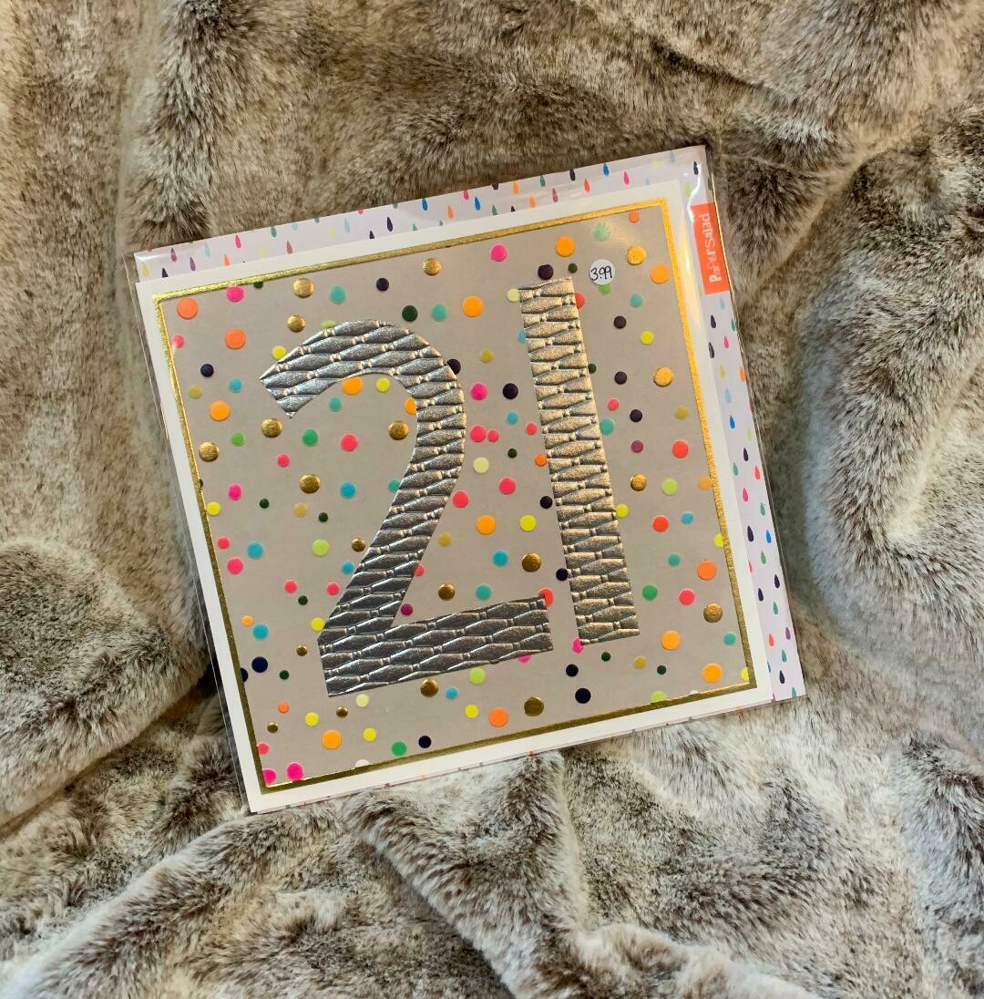 Large '21' Card