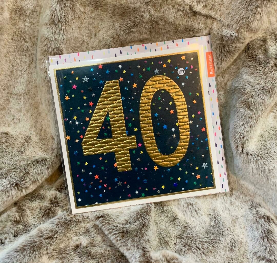 Large '40' Card