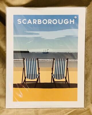 'Scarborough/Deckchairs' Print