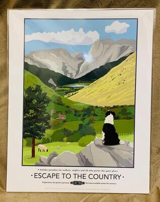 'Escape To The Country/Rail' Print