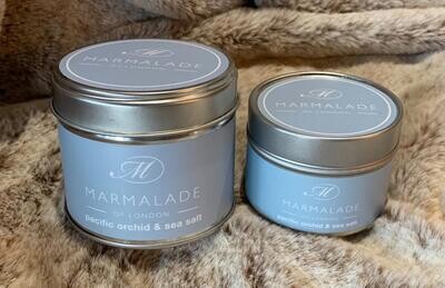 Large 'Pacific Orchid & Sea Salt' Tin Candle