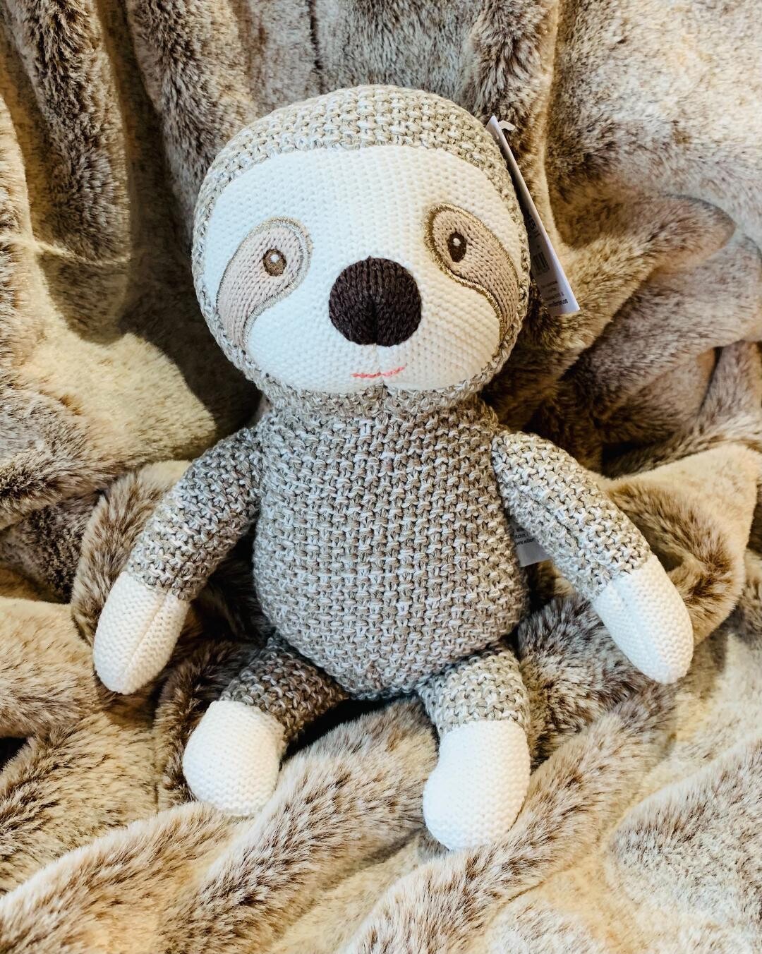 Grey Knitted Sloth