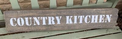 Large 'Country Kitchen' Plaque