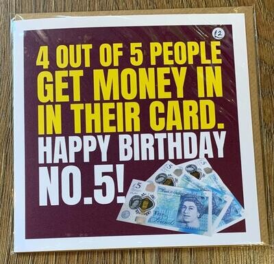 '4 Out Of 5 People....' Card