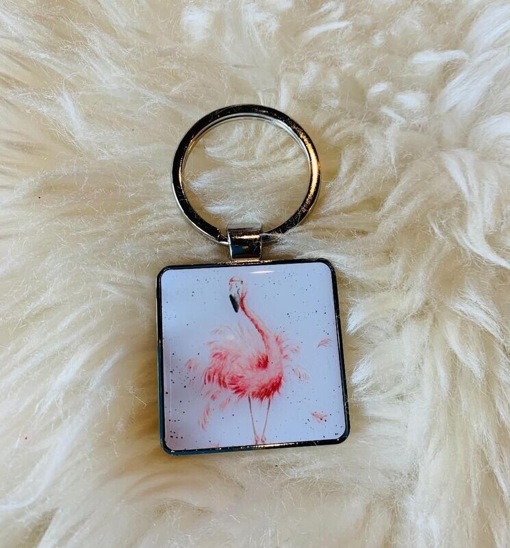 Wrendale 'Flamingo' Keyring