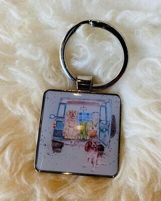 'Paws For A Picnic' Keyring