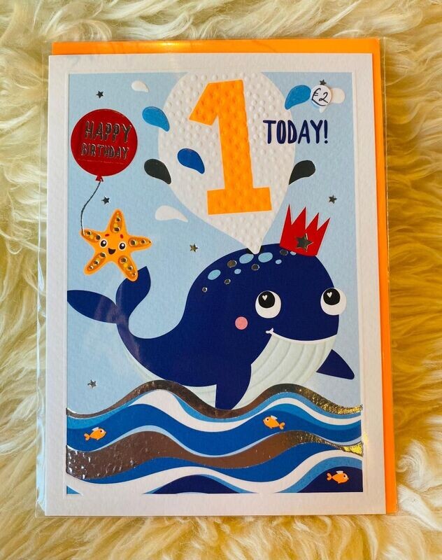 Boy 'Age 1' Card
