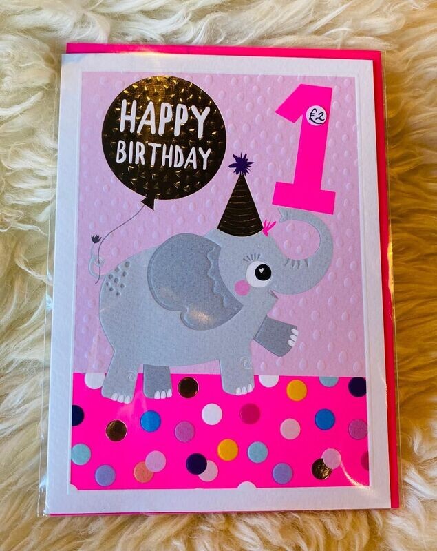 Girl 'Age 1' Card