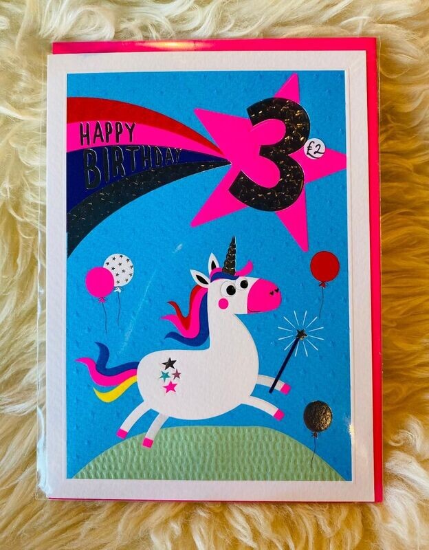 Girl 'Age 3' Card