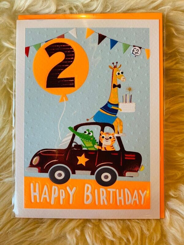 Boy 'Age 2' Card