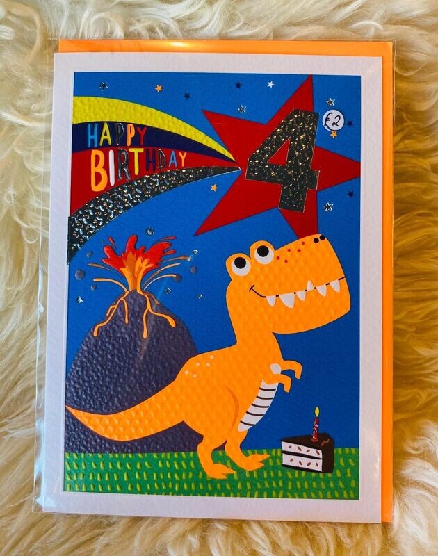 Boy 'Age 4' Card