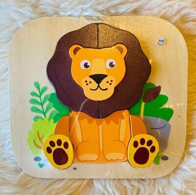 Chunky Wooden 'Lion 2' Puzzle