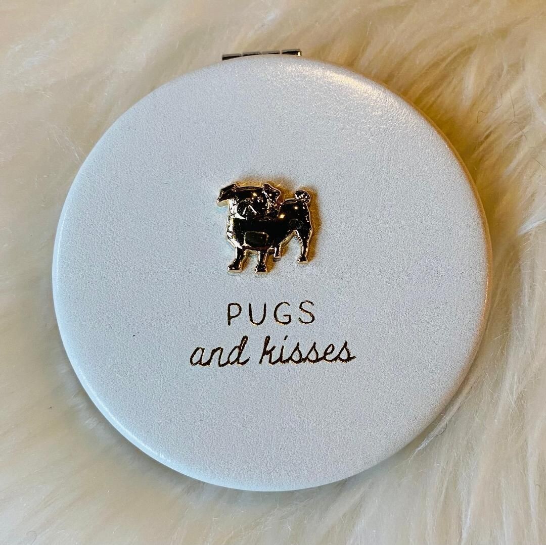 'Pugs And Kisses' Compact Mirror