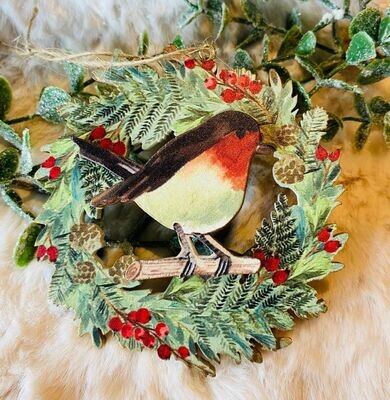 'Robin/Wreath' Decoration