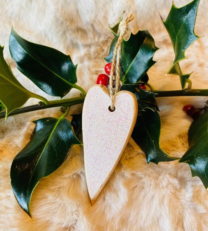 White 'Glittered' Heart