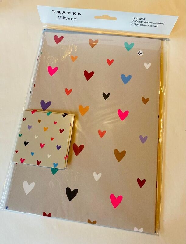 'Hearts' Gift Wrap Set