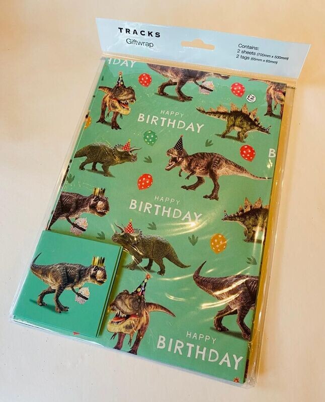 'Dinosaur' Gift Wrap Set