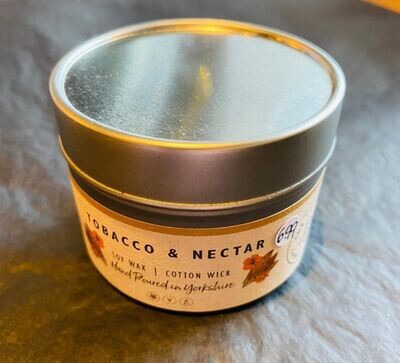 'Tobacco & Nectar' Tin Candle